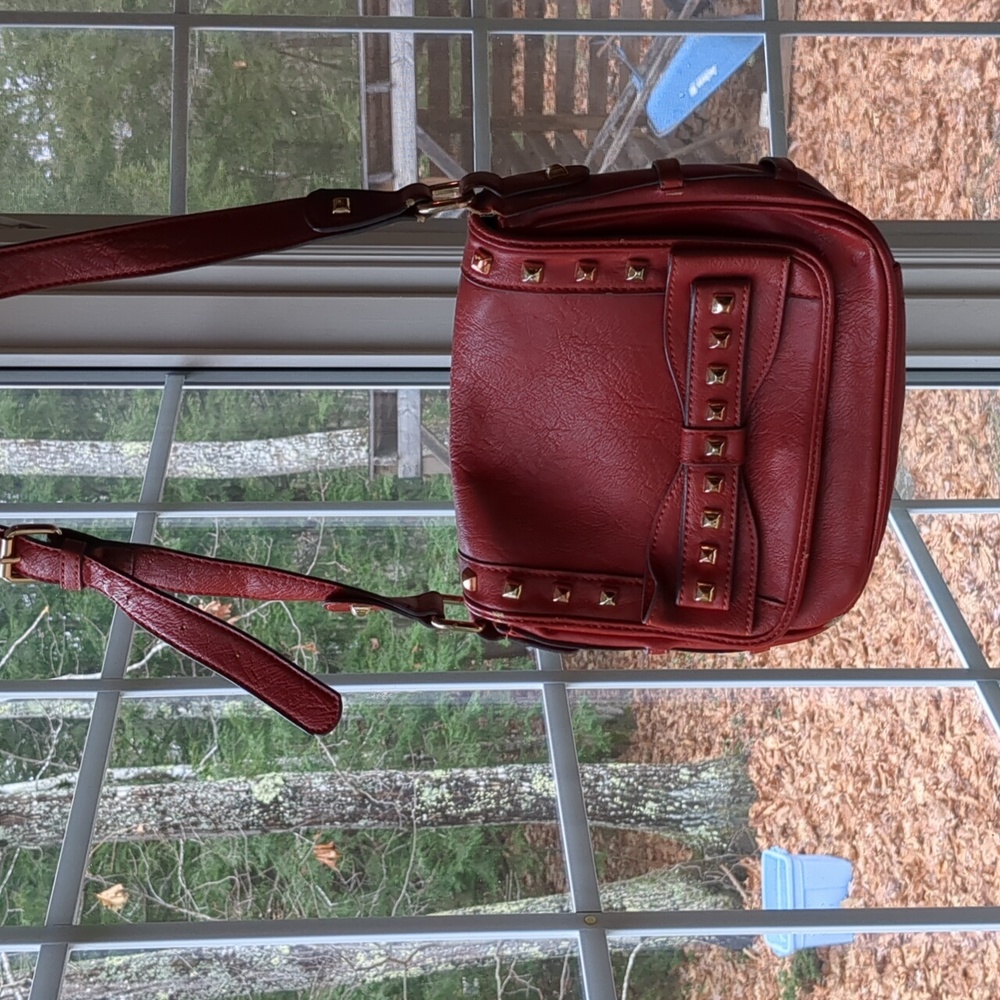 Jessica Simpson Red Studded Crossbody